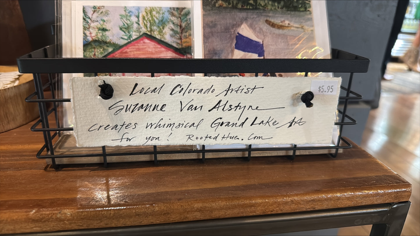 Painted cards Local artist paint rooted hue suzanne van alstyne