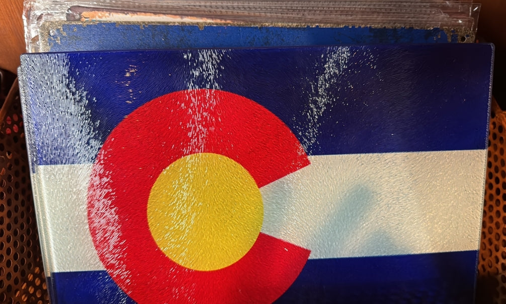 Glass tray Colorado or Camping CO flag