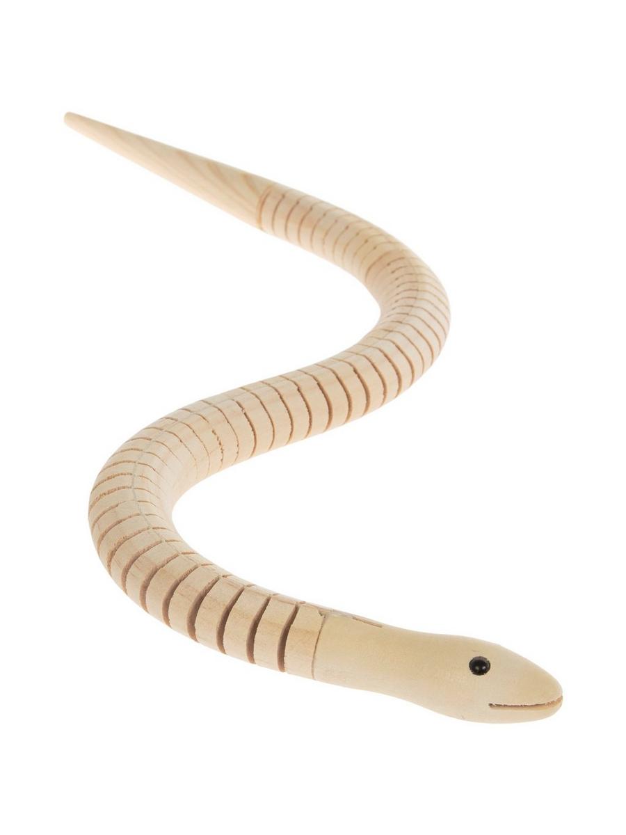27" Wooden Snake Toy