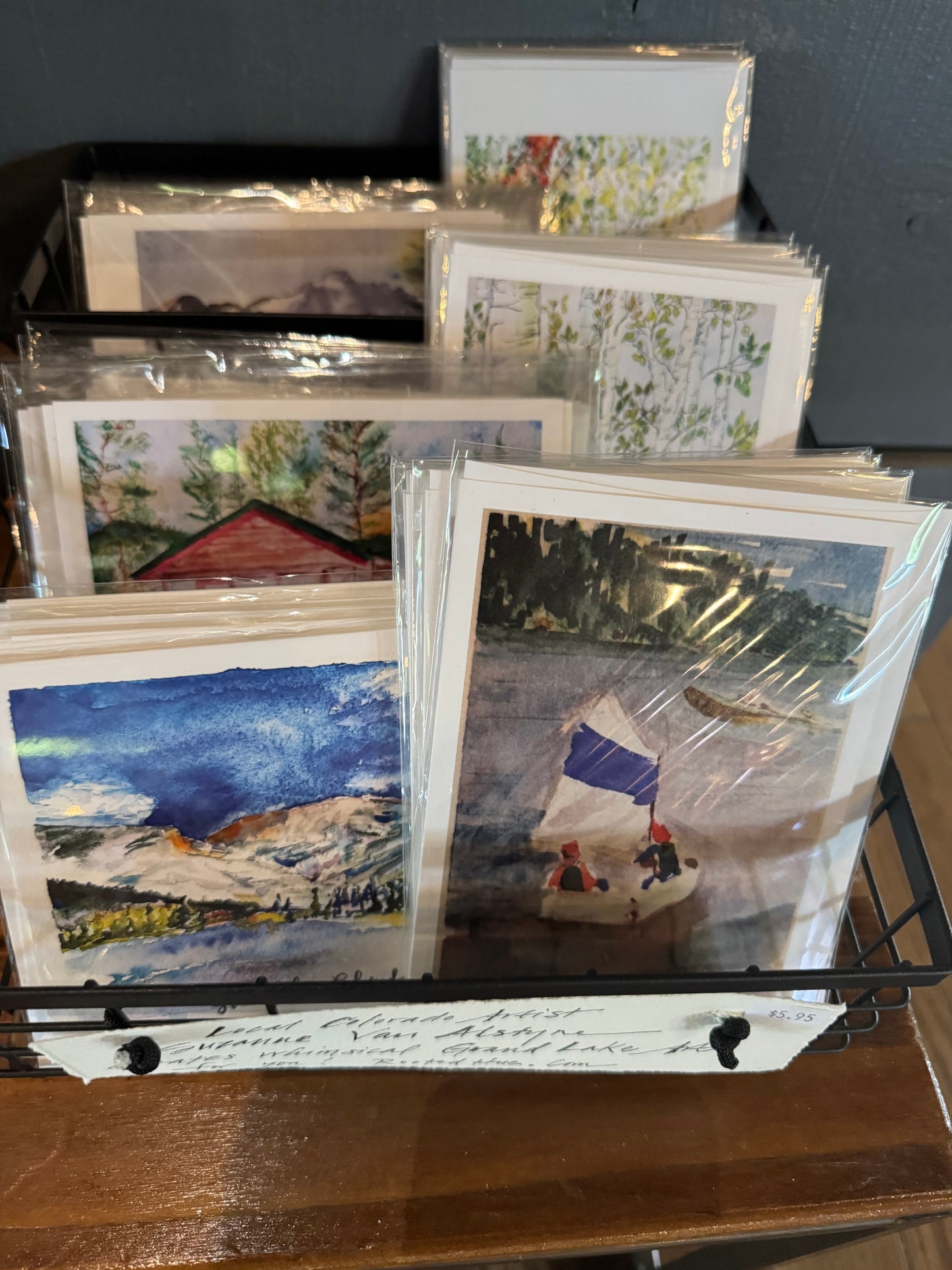 Painted cards Local artist paint rooted hue suzanne van alstyne