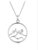 Jewelry - Mountain Scene Silver Necklace - RSMWD
