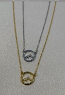 Jewelry - Circle Mountain Necklace with Moissanite - RMDNGS / RMDNG