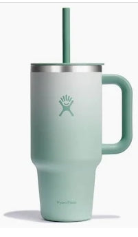 Grand Lake Hydro Flask matcha ombre green blue with straw