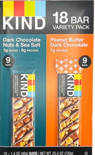Kind Bar Dark Chocolate nuts and Sea salt Peanut butter Carmel almond ALL FLAVORS