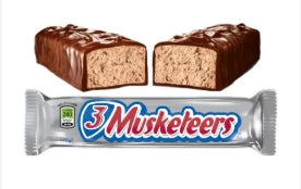 3 musketeers candy chocolate bar three