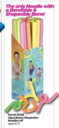 Pool noodles aqua bones shapeable 48 inch noodle