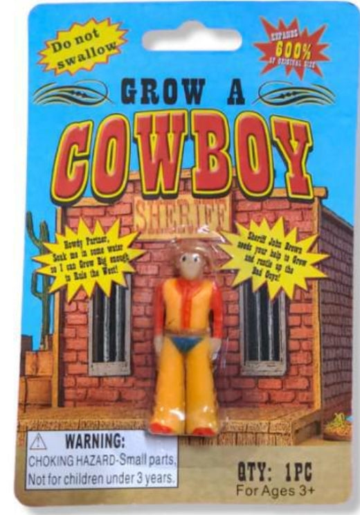 Grow a cowboy toy