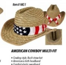American Cowboy flag hat multi fit