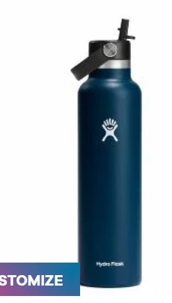 Hydro Flask 24oz  Standard Mouth w/ Flex Straw Navy Blue Indigo