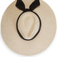 Wallaroo hat Elise White Beige Black Bow