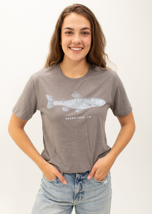 Grand Lake Fish T-Shirt Grey
