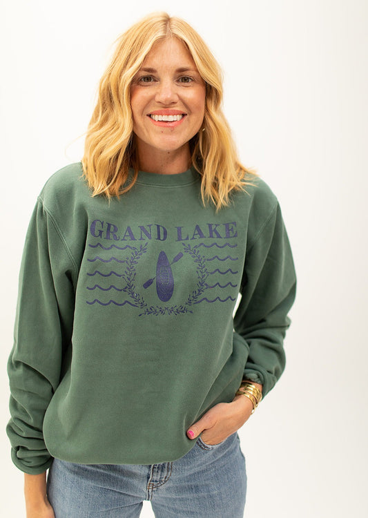 Grand Lake Crest Green Sweatshirt