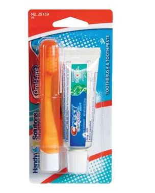 Travel Kit Crest Toothpaste and Folding Toothbrush
